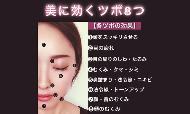 たるみ シワ 目の疲れもなかったことに Ny州エステティシャンに学ぶ顔ツボ8つ 女子力アップcafe Googirl